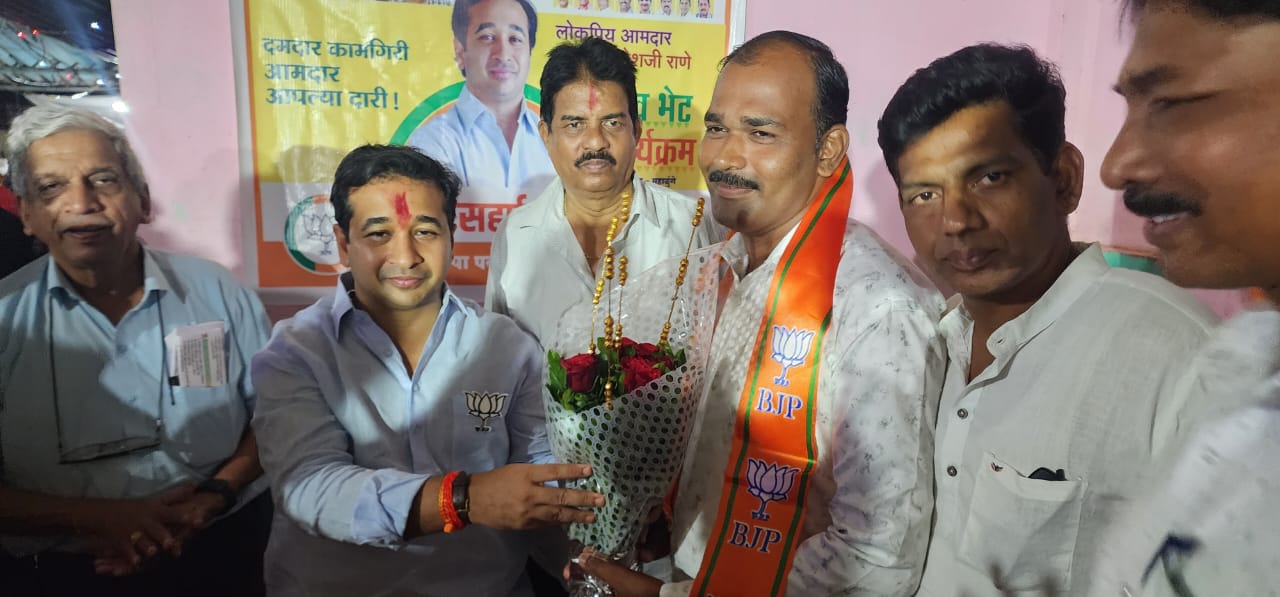 महाळूंगे येथील कट्टर उबाठा शिवसैनिक व तंटामुक्त अध्यक्ष सुमित राणे यांचा भाजप पक्षांमध्ये प्रवेश