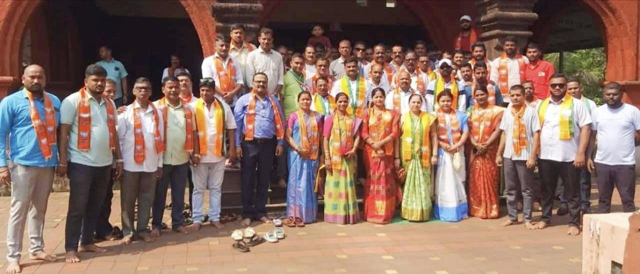 कणकवली विधानसभा मतदारसंघाचे भाजप महायुतीचे उमेदवार नितेश राणे यांच्या प्रचाराचा तळेरे येथे भव्य शुभारंभ