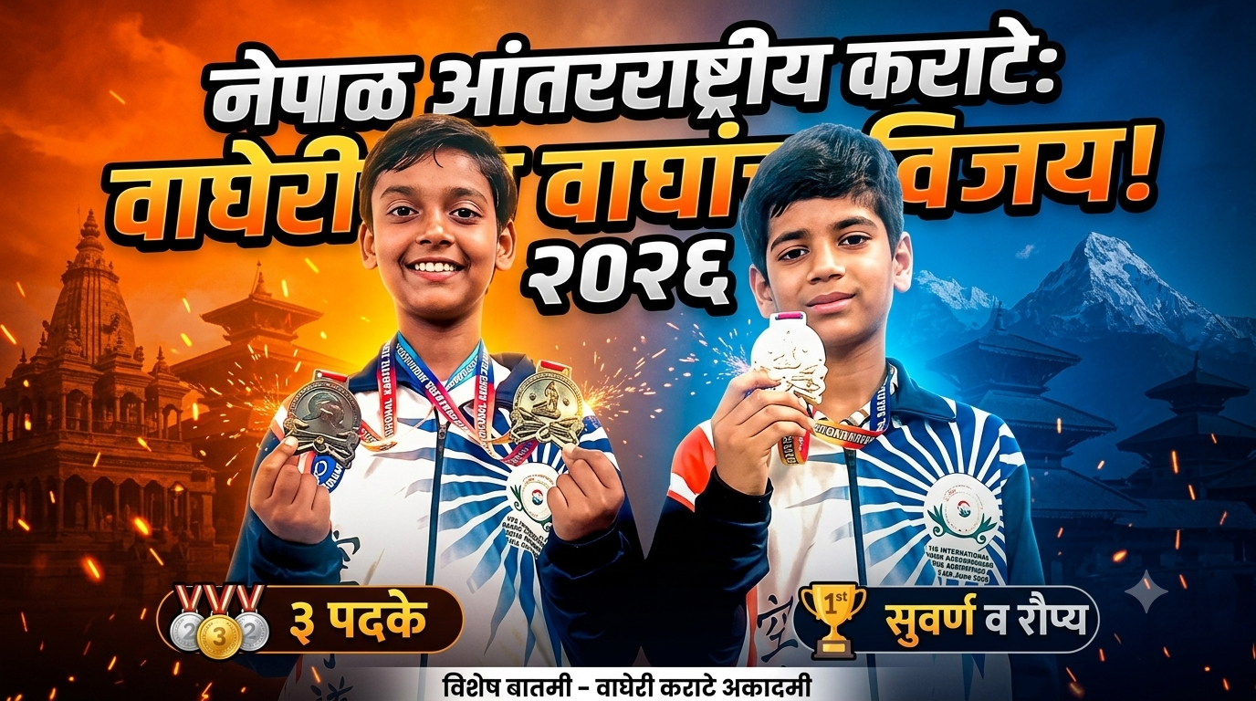 नेपाळ आंतरराष्ट्रीय कराटे स्पर्धेत कणकवलीच्या कराटेपटूंची बाजी; कौशिक राणेला रौप्य, तर समृद्धी साटमची दोन पदकांवर मोहोर