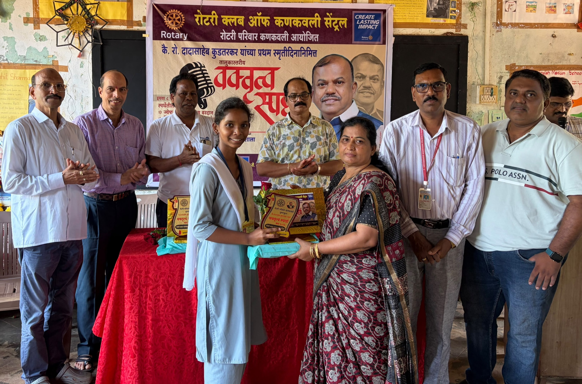 विद्यामंदिर माध्यमिक प्रशालेची कुमारी कर्तृत्वा विनायक हरकुळकर तालुका स्तरीय वक्तृत्व स्पर्धेत द्वितीय क्रमांची मानकरी