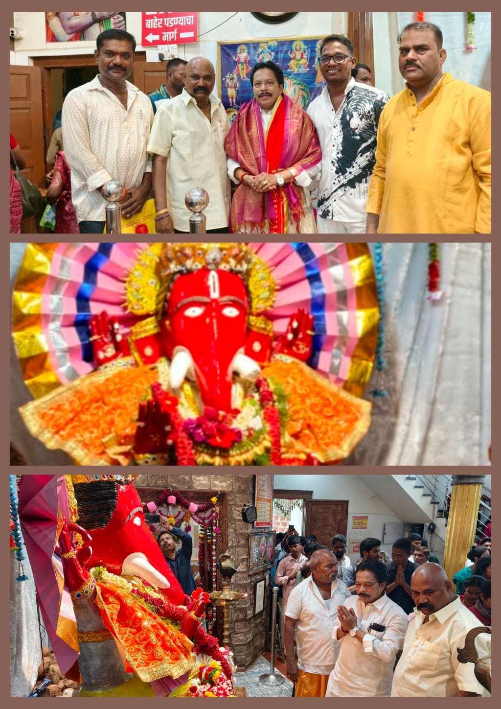 ३२६ वर्षांची परंपरा लाभलेल्या तारामुंबरीच्या ‘खवळे महागणपती’चे कणकवली नगराध्यक्ष संदेश पारकर यांनी घेतले दर्शन!