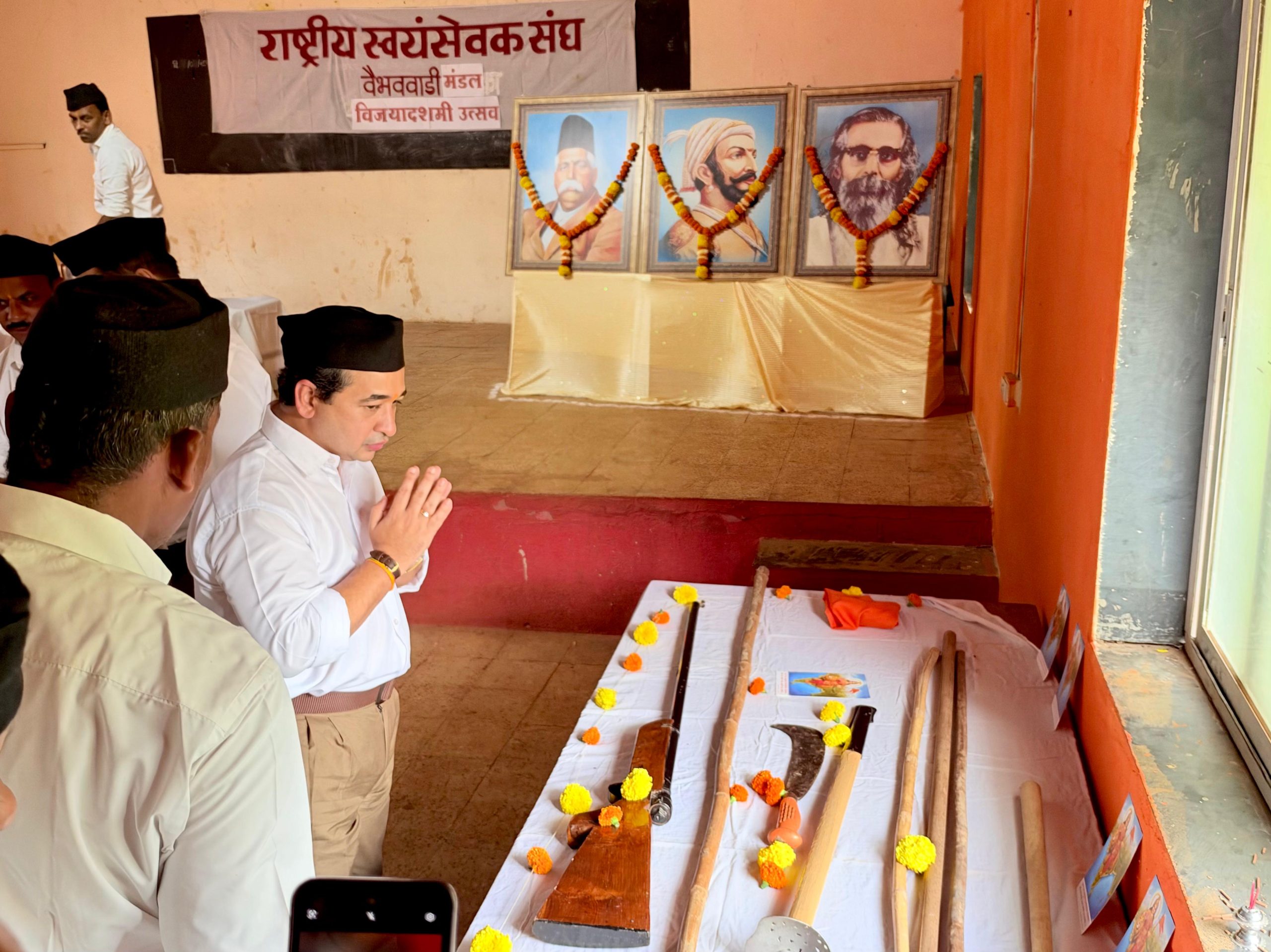 राष्ट्रीय स्वयंसेवक संघ, वैभववाडी मंडळाचा विजयादशमी उत्सव संपन्न; पालकमंत्री नितेश राणे यांची विशेष उपस्थिती!